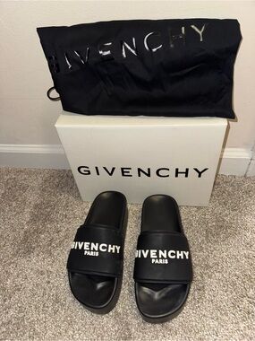 Givenchy Logo Platform Slide Sandals